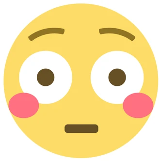 Wall Sticker Emoji Flushed Face 
