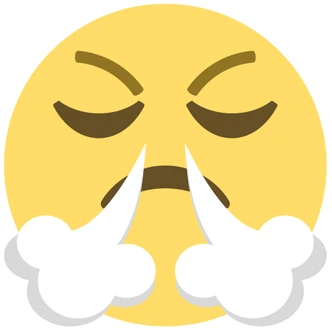 Wall Sticker Emoji Frustrated Face 