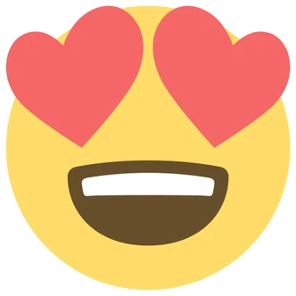 Wall Sticker Emoji Heart-Shaped Eyes 