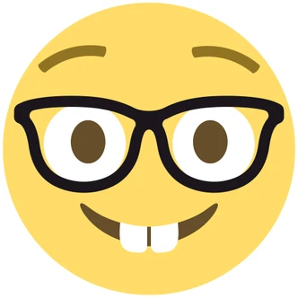 Wall Sticker Emoji Nerd Face 