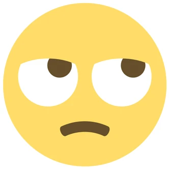 Wall Sticker Emoji Rolling Eyes 