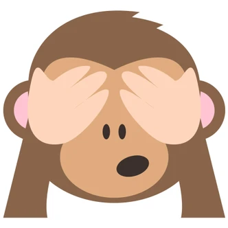 Muursticker Emoji See no Evil Monkey 