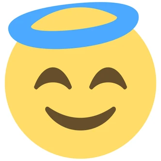 Wandtattoo Emoji Smiling Face with Halo 