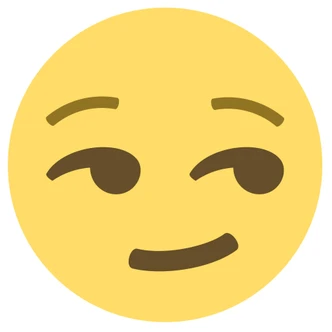 Wall Sticker Emoji Smirking Face 