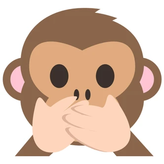 Wall Sticker Emoji Speak no Evil Monkey 
