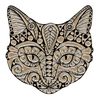 Muursticker Metallic Kat 