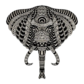 Muursticker Metallic Olifant 01 