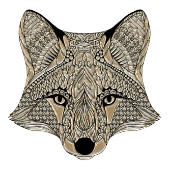 Muursticker Metallic Vos 