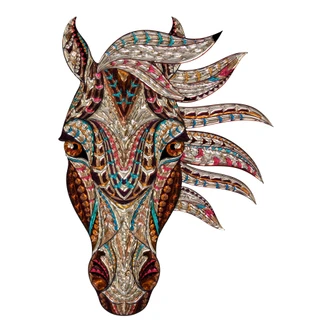 Muursticker Metallic Paard 