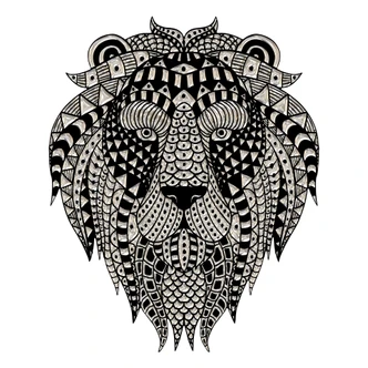 Muursticker Metallic Leeuw 