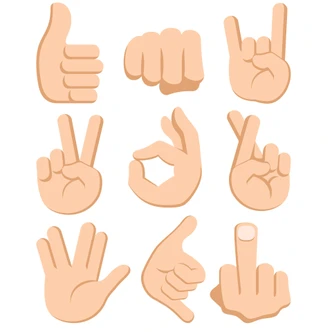 Wall Sticker Emoji Hand Sign 