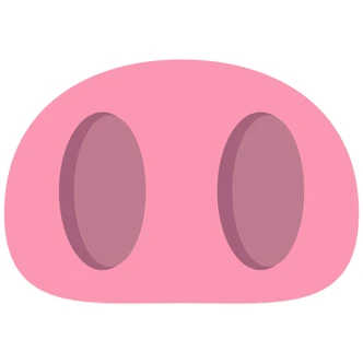 Muursticker Emoji Pig Nose 