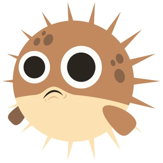 Muursticker Emoji Kogelvis 