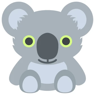 Muursticker Emoji Koala 