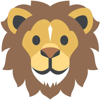 Muursticker Emoji Leeuw 