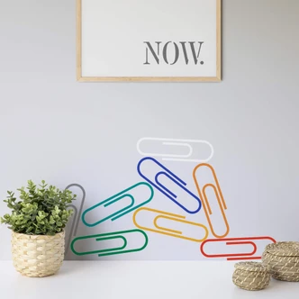 Muursticker set Paperclips 