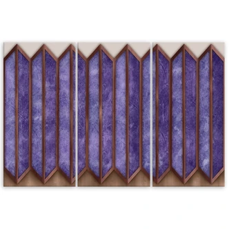 Leinwandbild 3 teilig, Buntes 3D -Fenster 