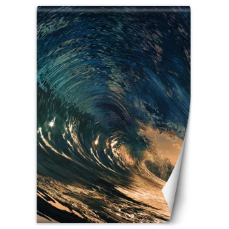 Fototapete, Welle bei Sonnenuntergang Fototapete, Welle bei Sonnenuntergang