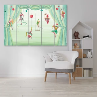 Leinwandbild 5 teilig, Zirkusakrobat 