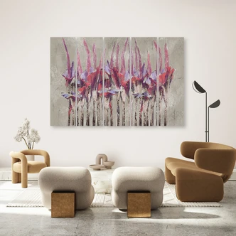 Leinwandbild 5 teilig, Pflanzen Blumen Simnitło 