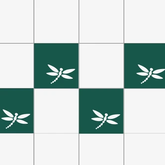 Flisedekoration: Guldsmed 