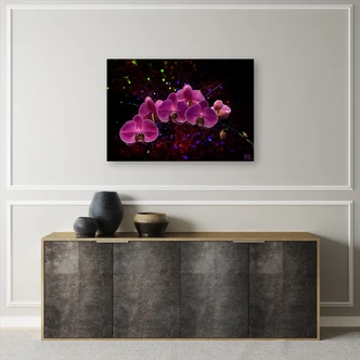 Leinwandbild, Orchidee Rosa Blumen Spa 