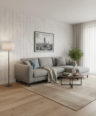 Vliestapete Struktur Modern in Greige  