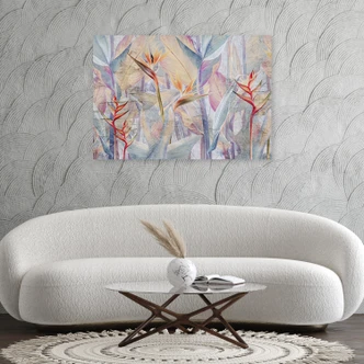 Leinwandbild, Pastell Pflanzen 
