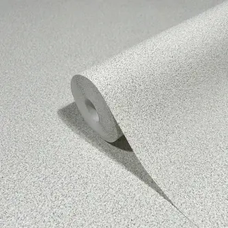 Vliestapete mit Struktur als gepunktetes Uni grau, beige Uni 