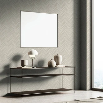 Papier peint intissé avec motif à chevrons et aspect bois gris aspect bois Papier peint intissé avec motif à chevrons et aspect bois gris aspect bois