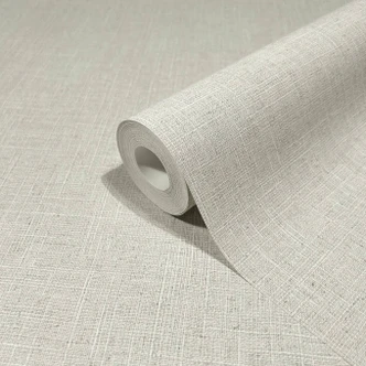 Vliestapete in textilem Uni Look grau, beige Uni 