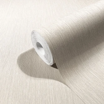 Vliestapete mit feinen Linien und leichter Struktur beige Uni 