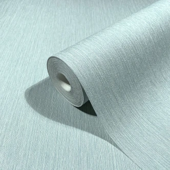 Vliestapete mit feinen Linien und leichter Struktur blau Uni 