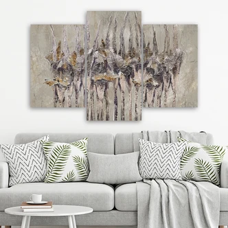 Leinwandbild 3 teilig, Pflanzen Blumen Simnitło 
