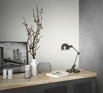 Vliesbehang met textiel gipslook beige structuur  