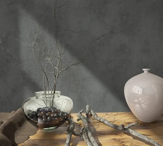 Vliesbehang in betonlook antraciet structuur 