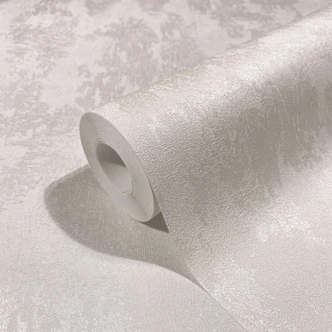 Non-woven tapet med en stark glanseffekt i en ljus betonglook med pärlstruktur 