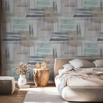 Papier peint photo Aquarelle Graphique Moderne en noir 