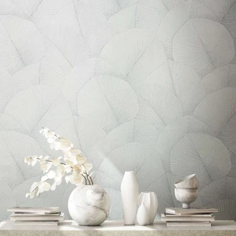 bloemen behang vliesbehang Kumano wit 