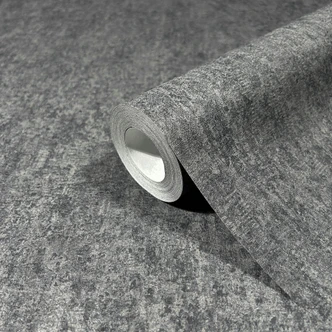 Vliestapete mit matter, leichter Struktur anthrazit Betonoptik 