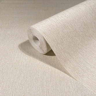 Vliestapete in Textiloptik mit strukturierter Oberfläche beige Uni 