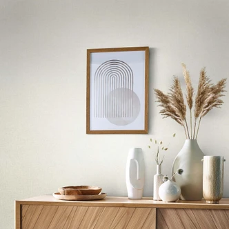 Non-woven wallpaper textured plain modern matt in white, kitchen 