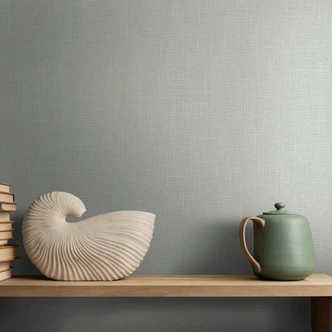 Vliestapete Textil, Struktur Uni Modern matt in Beige Grau 