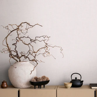 Vliestapete Textil, Struktur Uni Modern matt in Rosa 