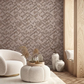 Ikke-vævet tapet 3D træeffekt landhus mat i gråbrun Ikke-vævet tapet 3D træeffekt landhus mat i gråbrun