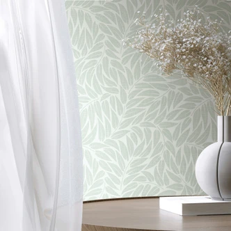 Vliestapete Blätter Floral Natur matt in Grün 