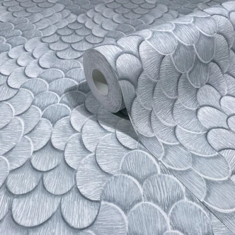 Vliestapete Blumen, 3D-Optik Geometrisch matt in Grün - Papis Loveday Vliestapete Blumen, 3D-Optik Geometrisch matt in Grün - Papis Loveday