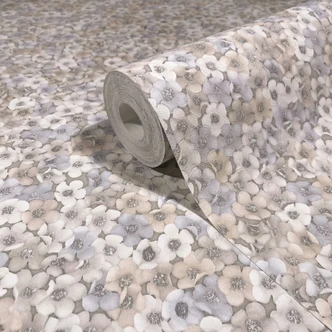 Vliestapete Blumen, Blätter Floral Natur, Klassisch matt in Grau - Papis Loveday Vliestapete Blumen, Blätter Floral Natur, Klassisch matt in Grau - Papis Loveday