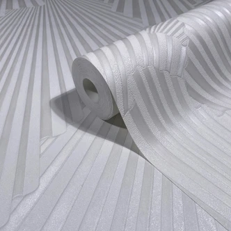 Vliestapete 3D-Optik, Streifen Grafisch Geometrisch in Weiß - Papis Loveday Vliestapete 3D-Optik, Streifen Grafisch Geometrisch in Weiß - Papis Loveday