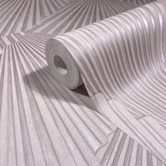 Vliestapete 3D-Optik, Streifen Grafisch Geometrisch in Rosa-Braun - Papis Loveday Vliestapete 3D-Optik, Streifen Grafisch Geometrisch in Rosa-Braun - Papis Loveday